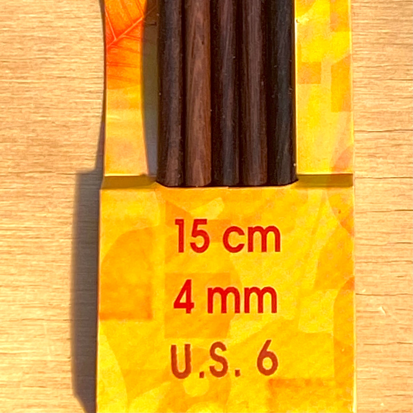 Rosewood double pointed needles