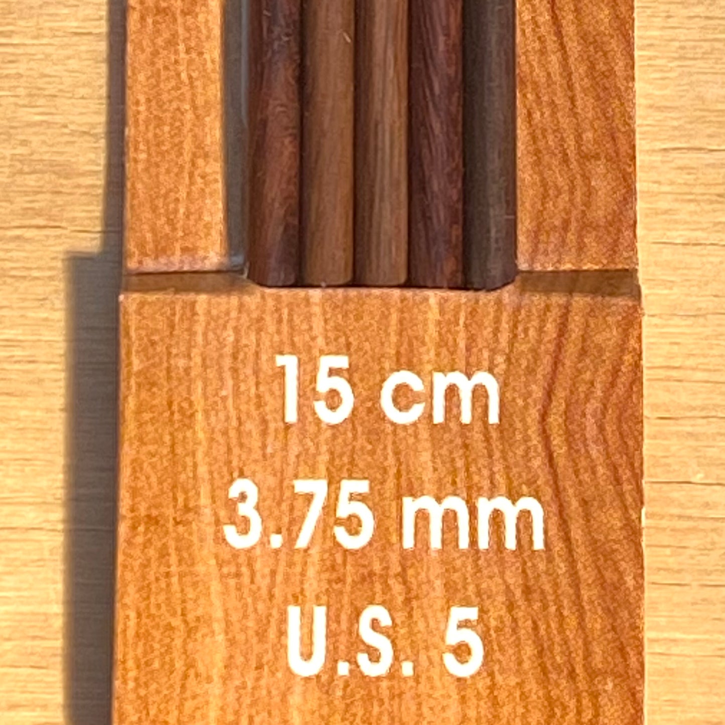 Rosewood double pointed needles