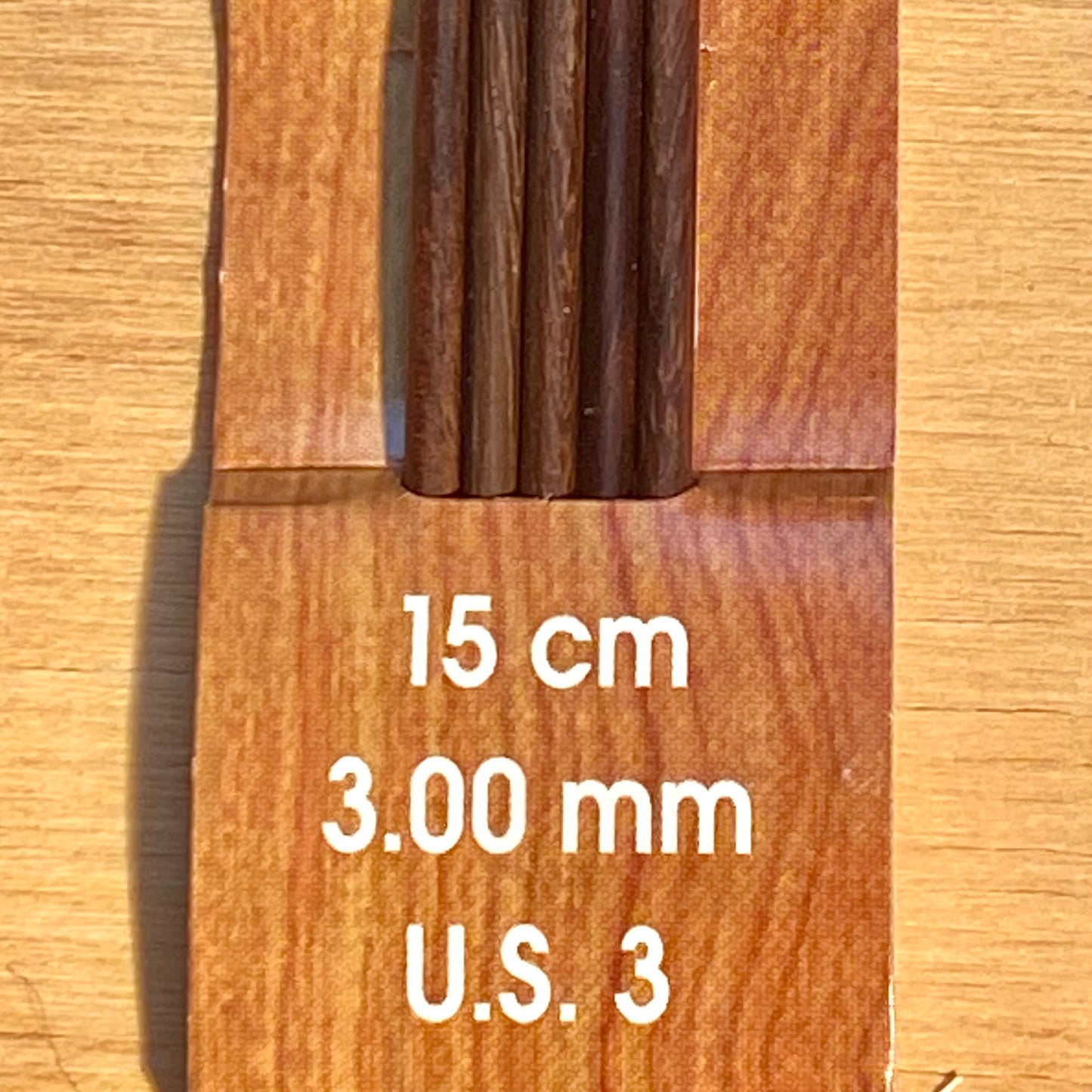 Rosewood double pointed needles